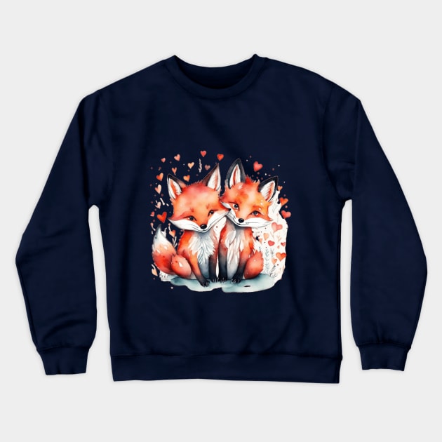 Cute foxes Crewneck Sweatshirt by WeLoveAnimals